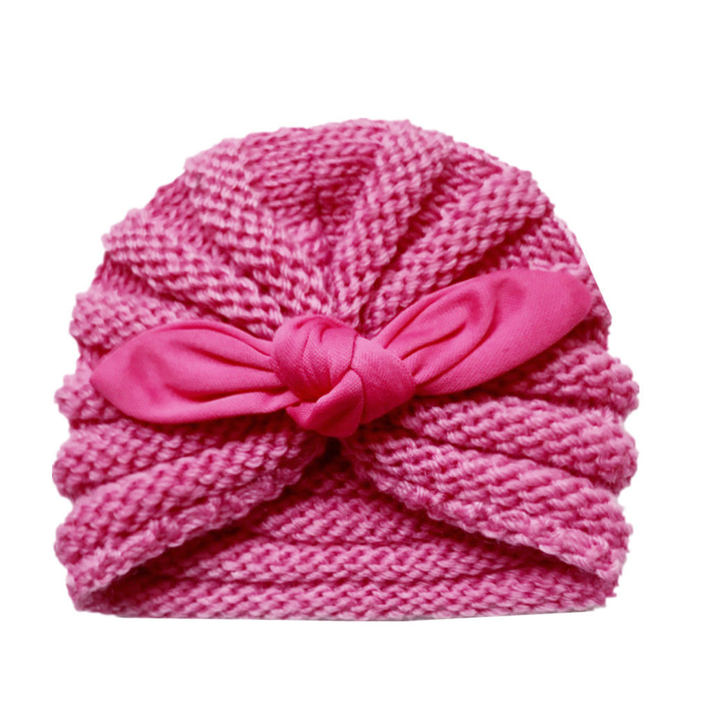 Turbante de Lã com Laço Turbante Loja Click Certo Pink 