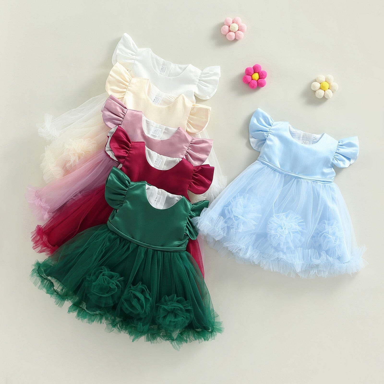 Vestido de Festa Infantil Cores Tule Loja Click Certo 