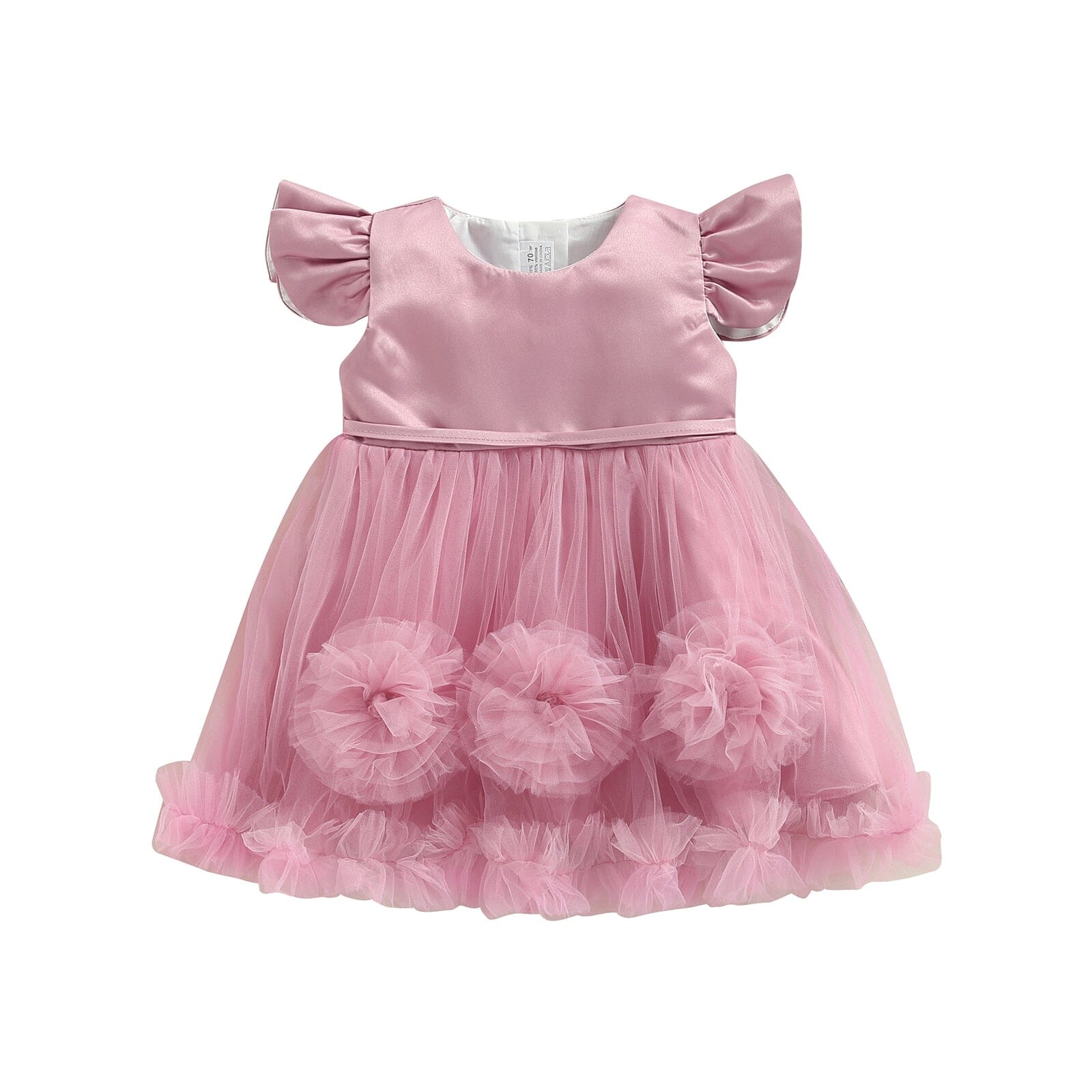Vestido de Festa Infantil Cores Tule Loja Click Certo Rosa 2-3 Anos 