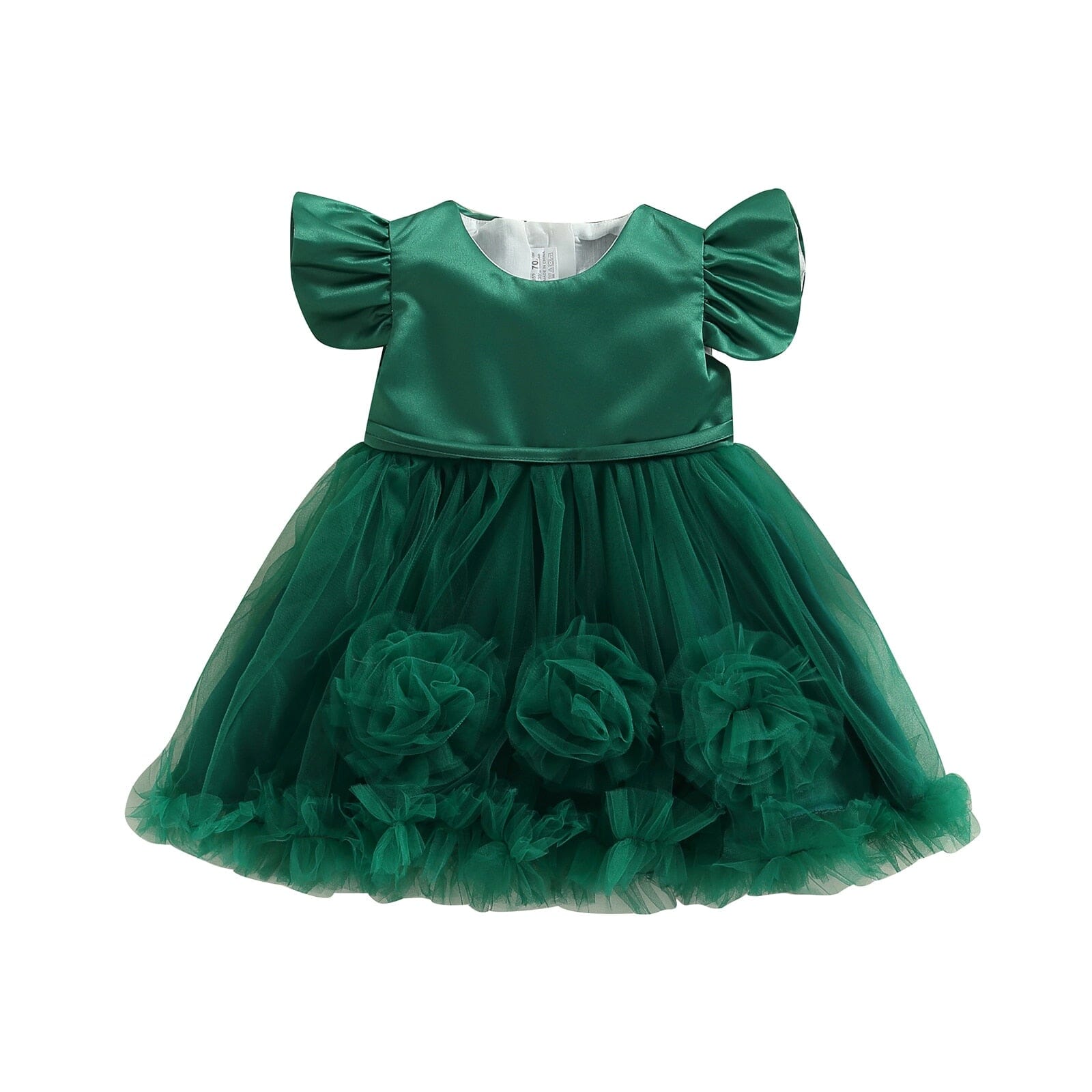 Vestido de Festa Infantil Cores Tule Loja Click Certo Verde 2-3 Anos 