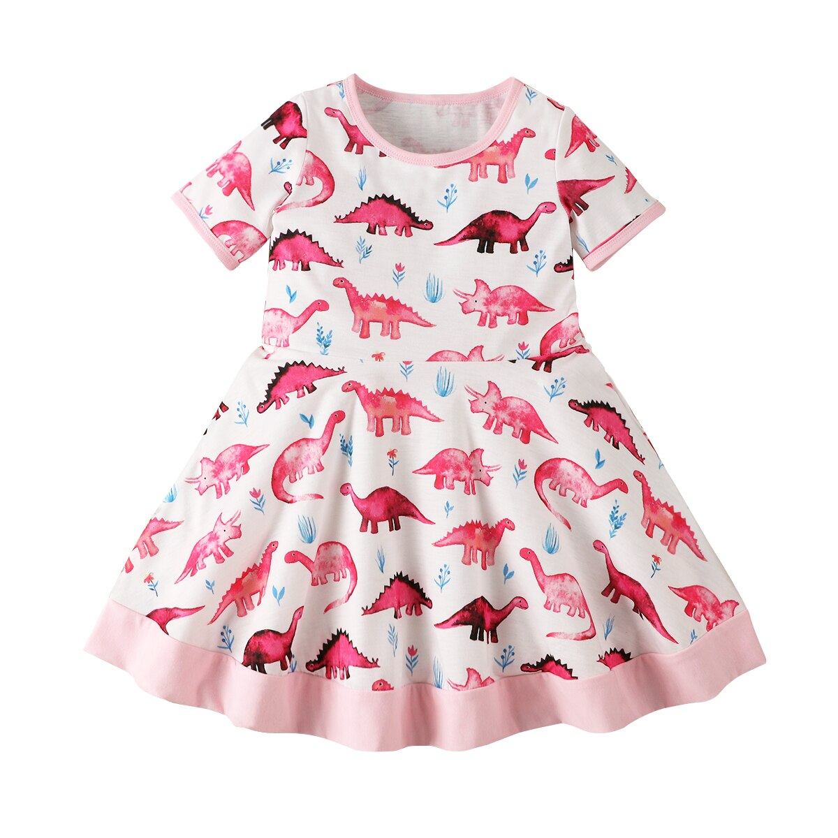 Vestido Dinossauro Vestido Loja Click Certo 2-3 Anos 53cm 