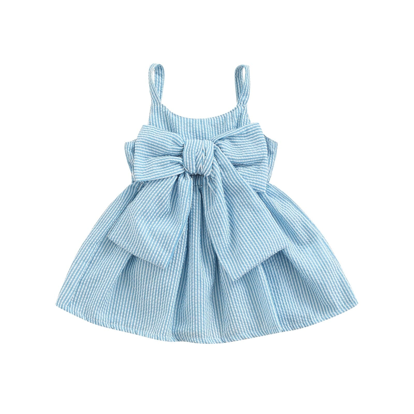 Vestido Infantil Alcinha e Laço Loja Click Certo Azul 3-6 Meses 