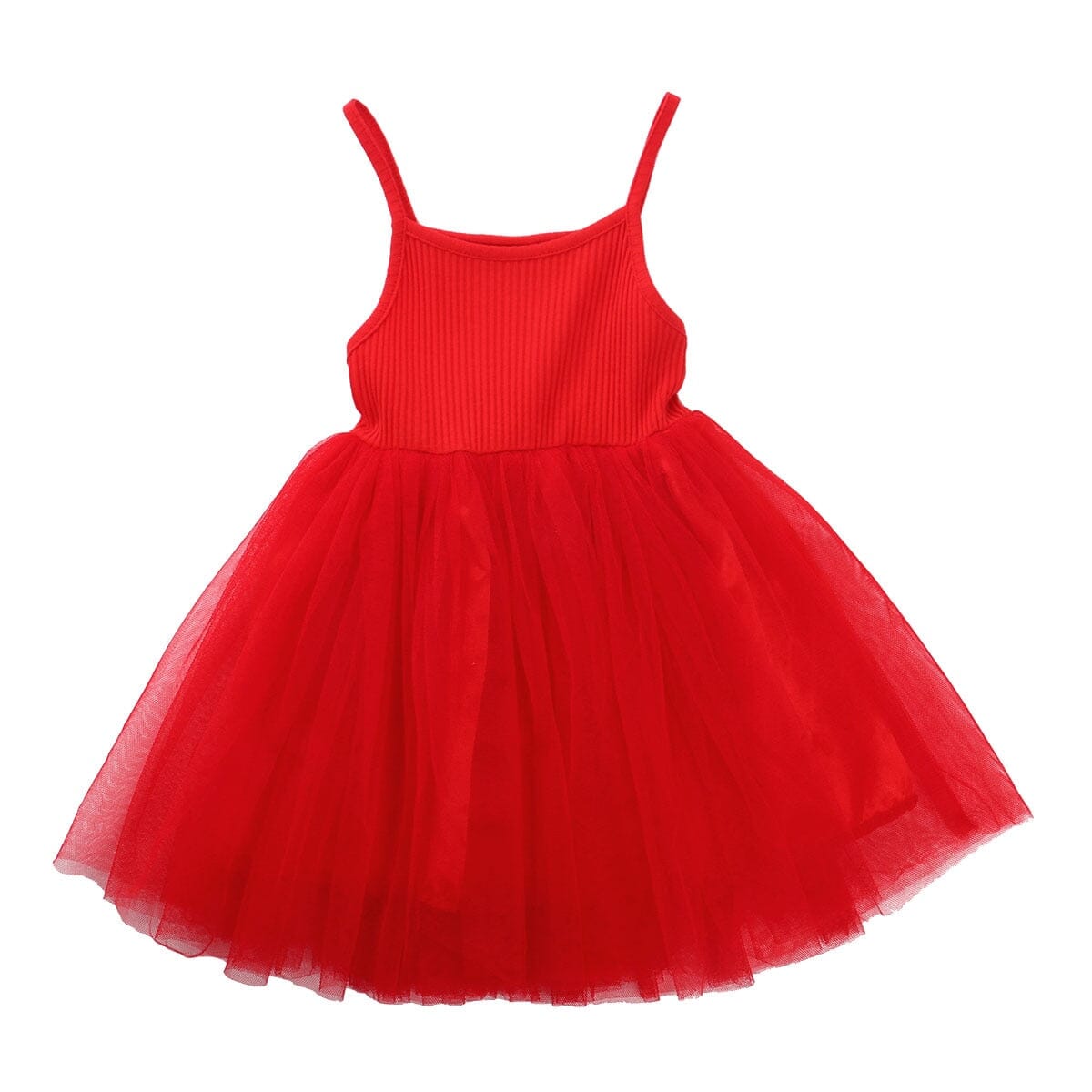 Vestido Infantil Alcinha e Tutu Loja Click Certo Vermelho 1-2 Anos 