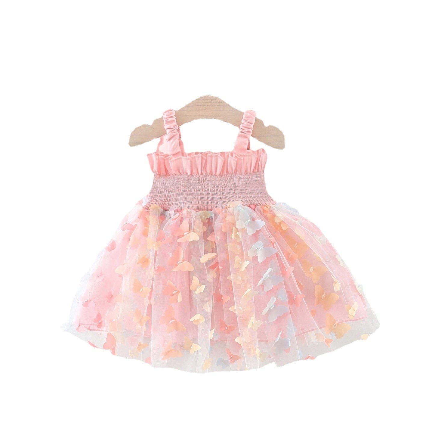 Vestido Infantil Asa Borboletinhas Loja Click Certo Rosa 3-6 Meses 