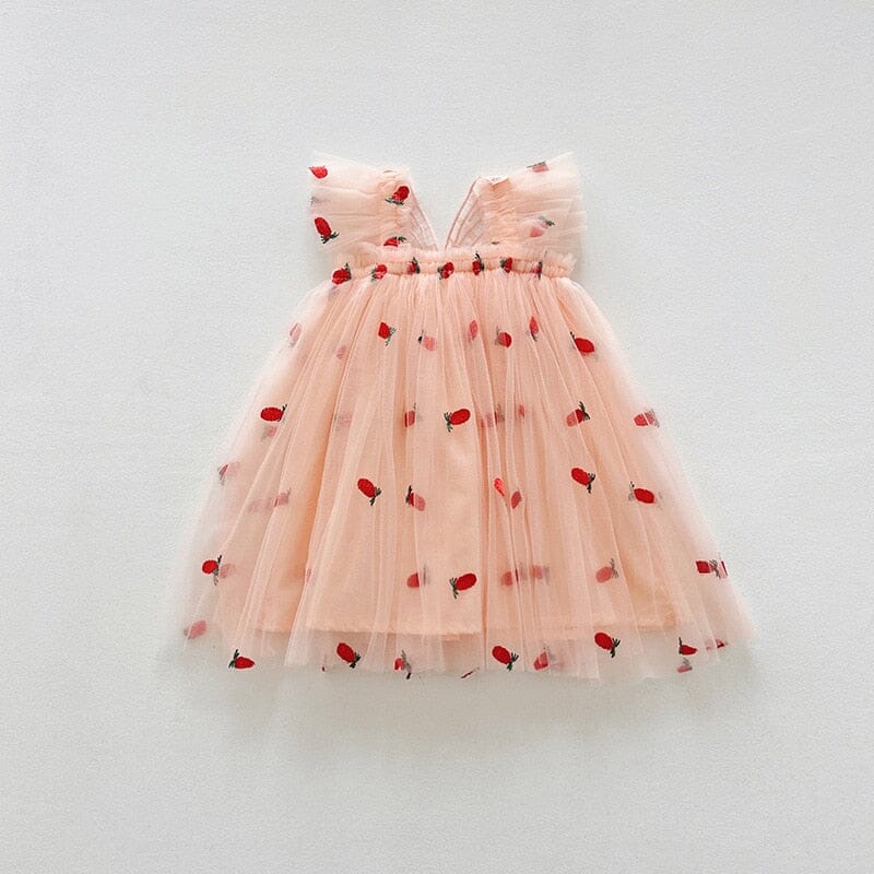 Vestido Infantil Asa de Borboleta Loja Click Certo Rosa 9-12 Meses 