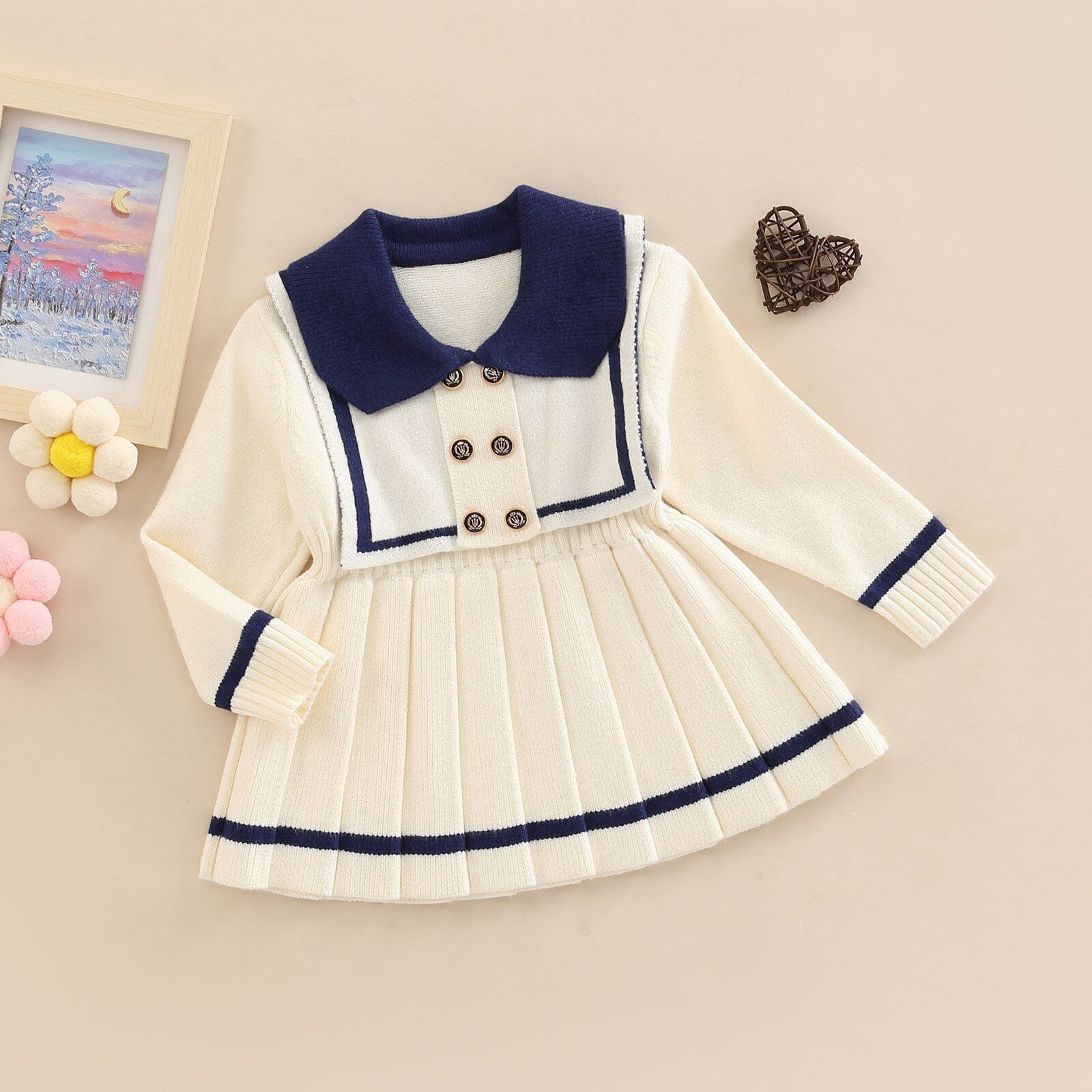 Vestido Infantil Azul Golinha Loja Click Certo 