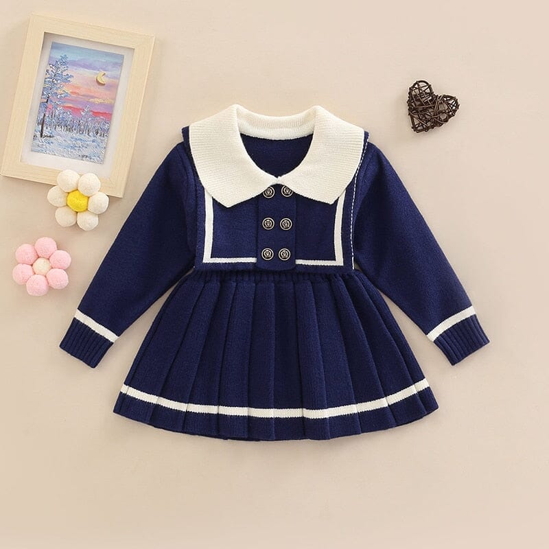 Vestido Infantil Azul Golinha Loja Click Certo 