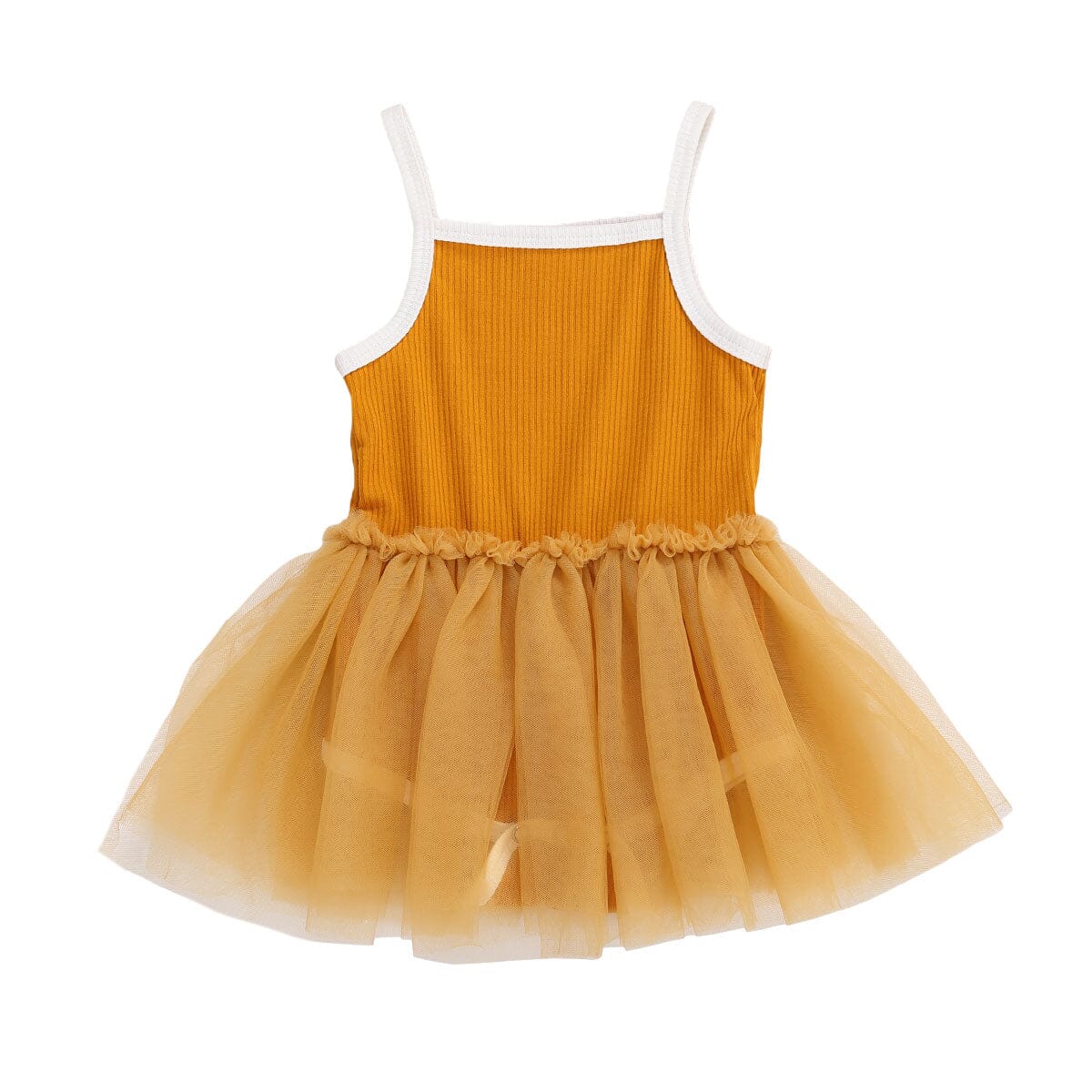 Vestido Infantil Body Sainha Loja Click Certo Amarelo 0-3 Meses 