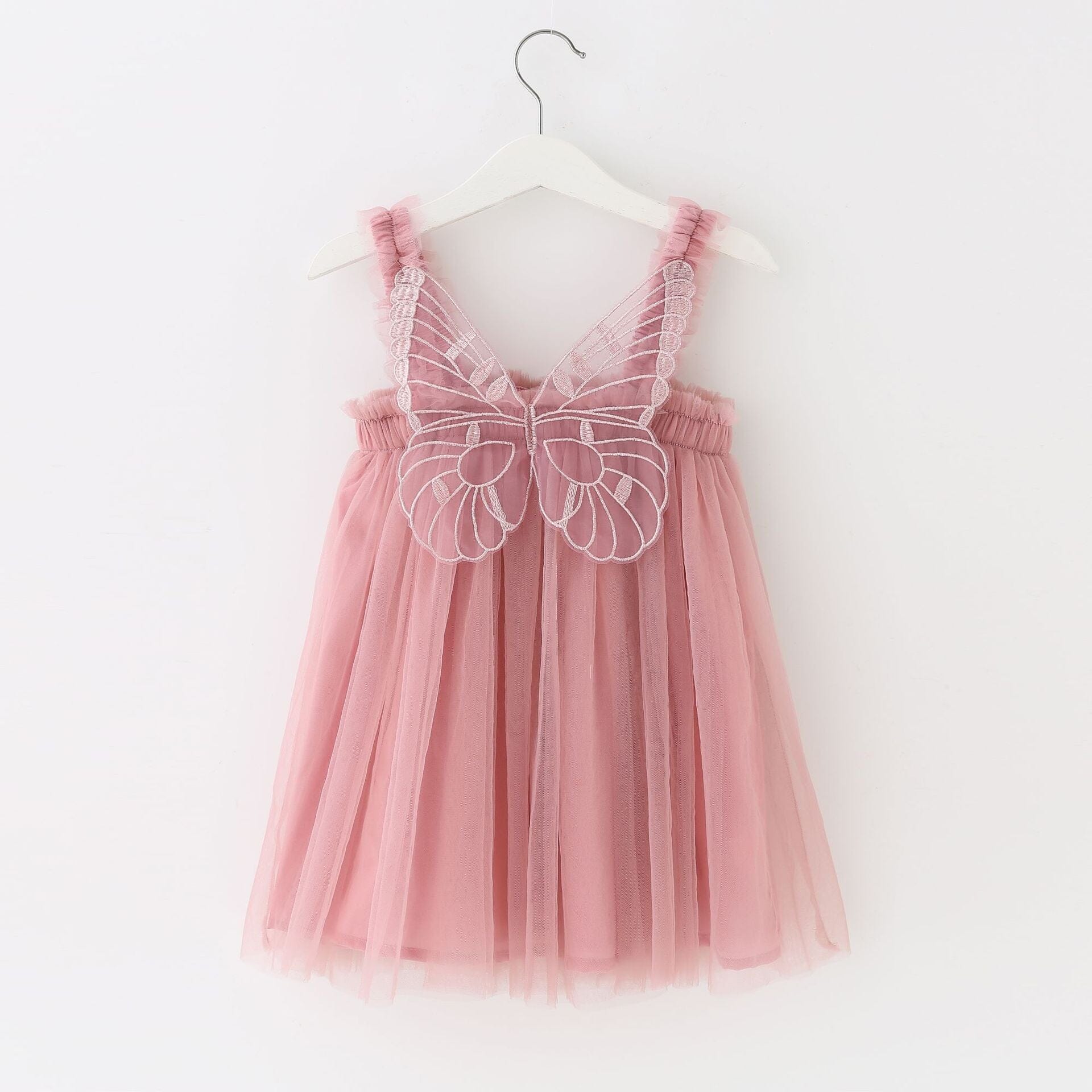 Vestido Infantil Borboleta Loja Click Certo Rosa 6-12 Meses 