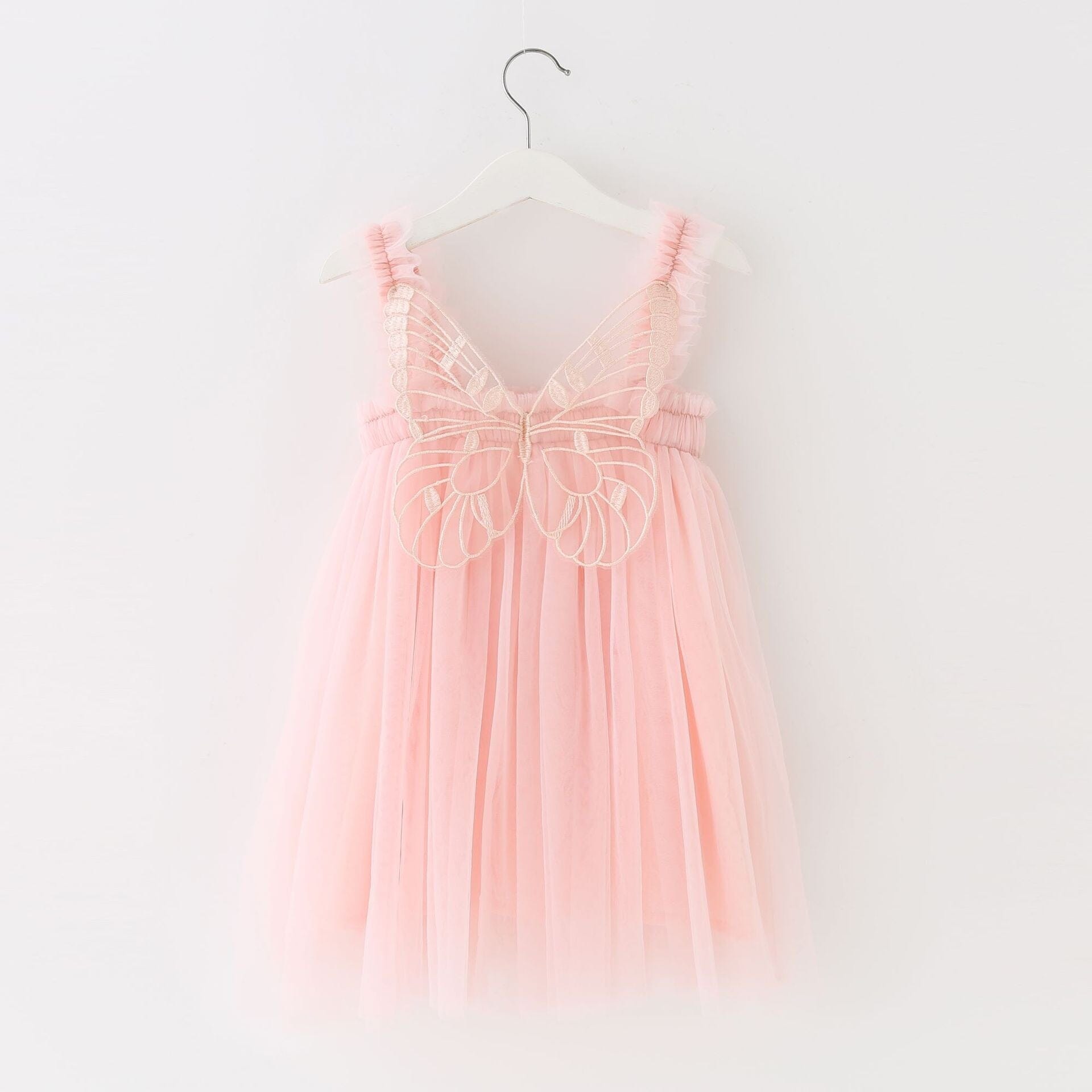 Vestido Infantil Borboleta Loja Click Certo Rose 6-12 Meses 