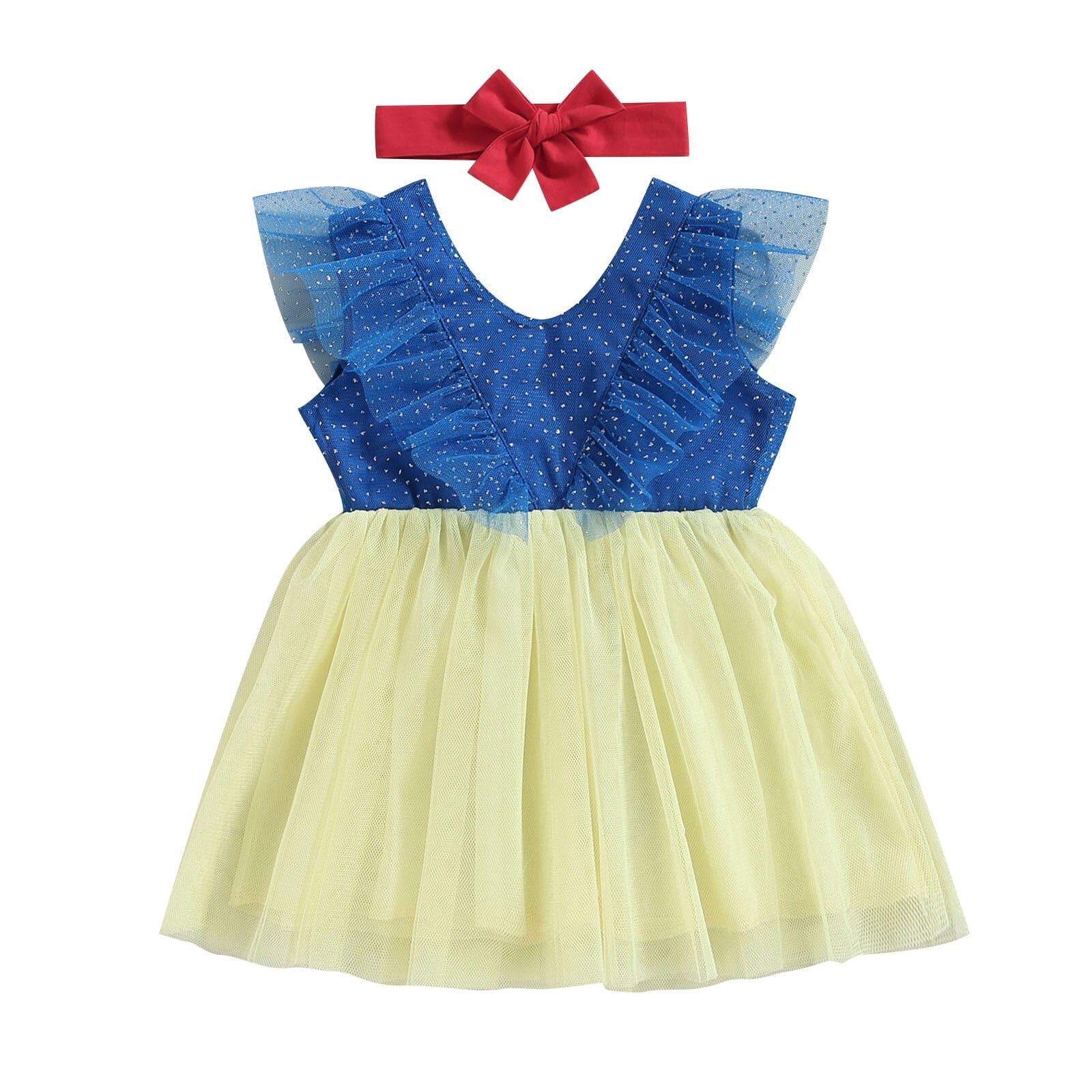 Vestido Infantil Branca de Neve Loja Click Certo 0-3 Meses 