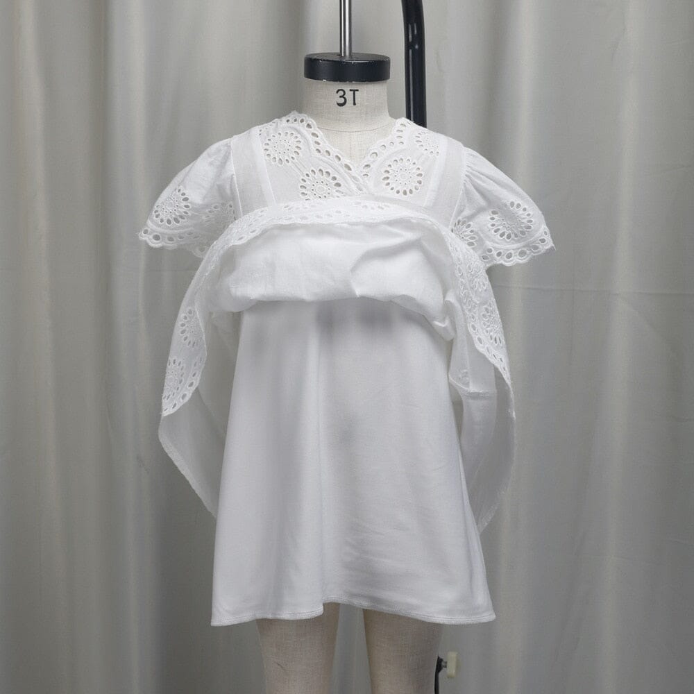 Vestido Infantil Branco Lese Loja Click Certo 