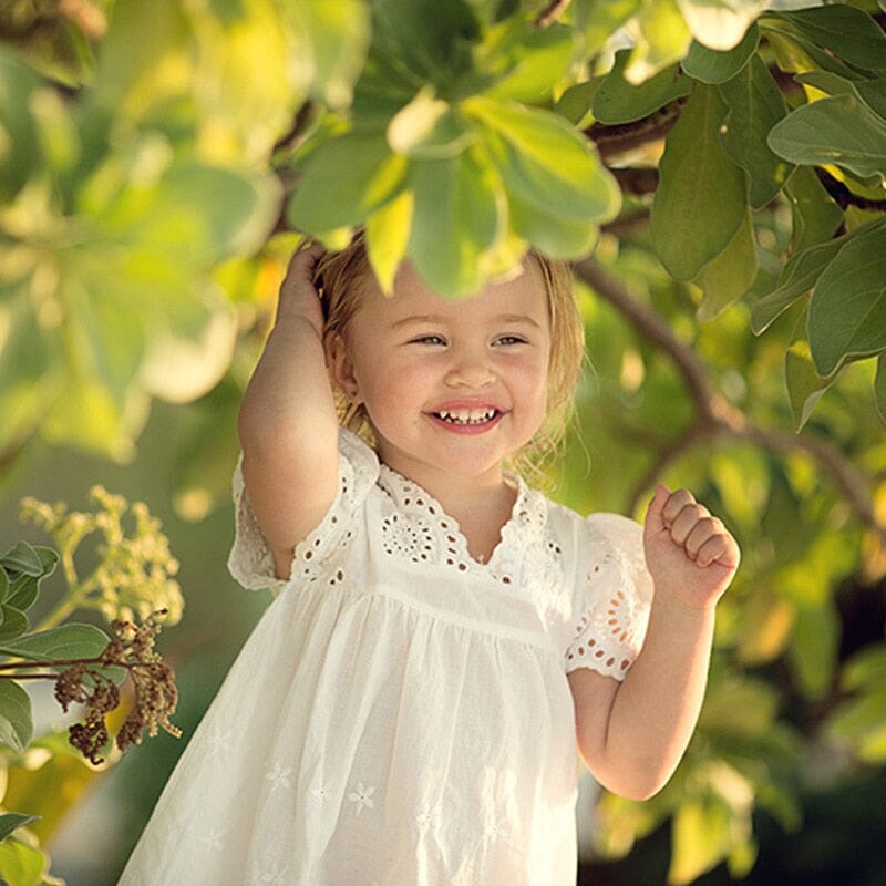 Vestido Infantil Branco Lese Loja Click Certo Lese 2-3 Anos 