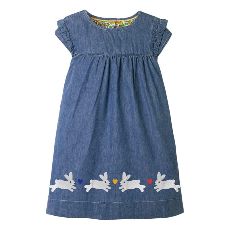 Vestido Infantil Coelhinhos Loja Click Certo Coelhinhos 1-2 Anos 