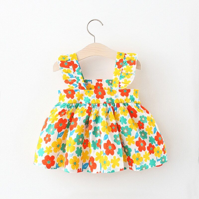 Vestido Infantil Colorido + Bolsinha vestido Loja Click Certo 