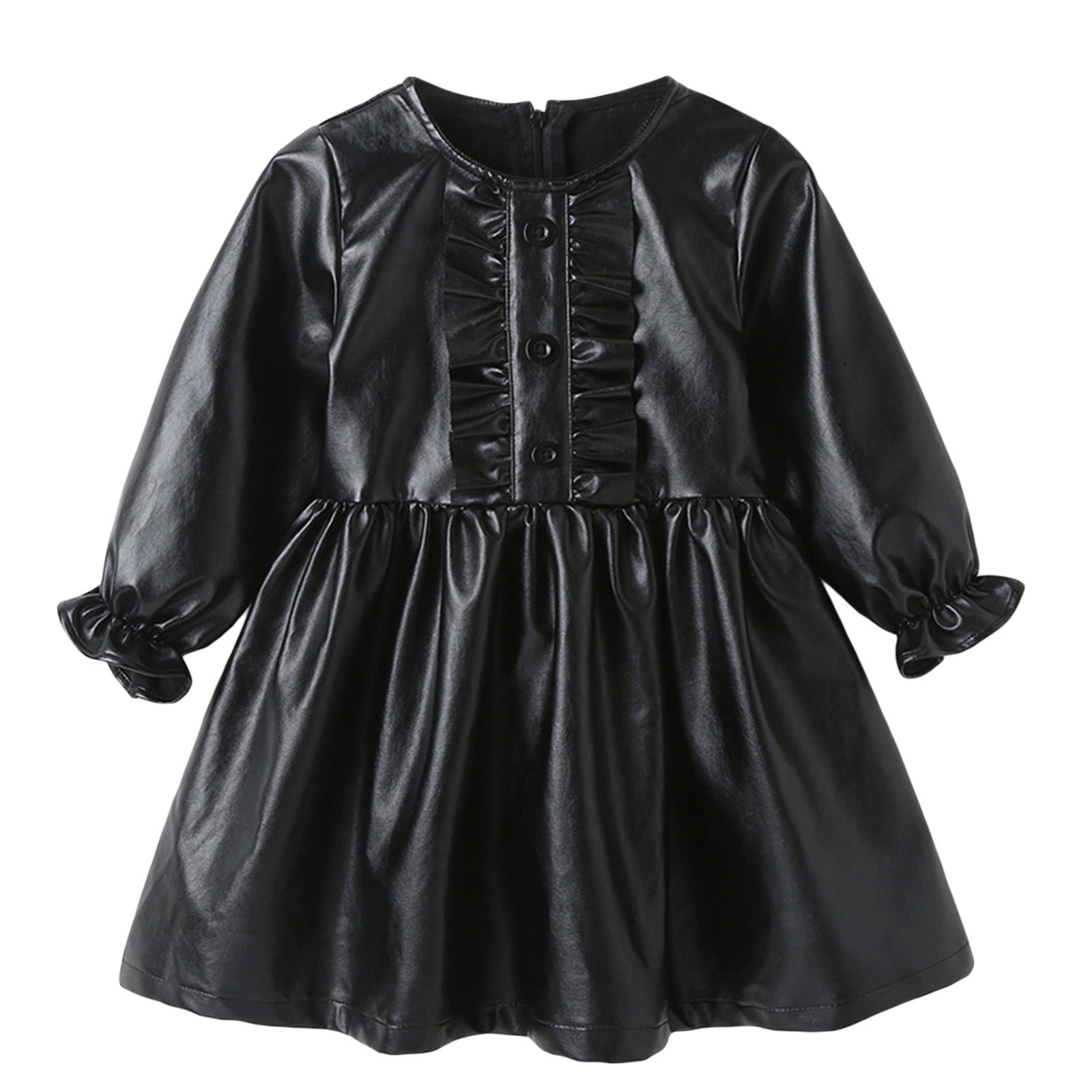 Vestido Infantil Courinho vestido Loja Click Certo Preto 1-2 anos 50cm 