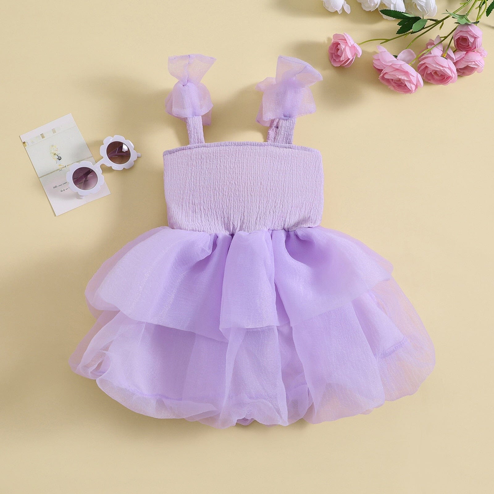 Vestido Infantil De Festa Tule Babados Loja Click Certo 