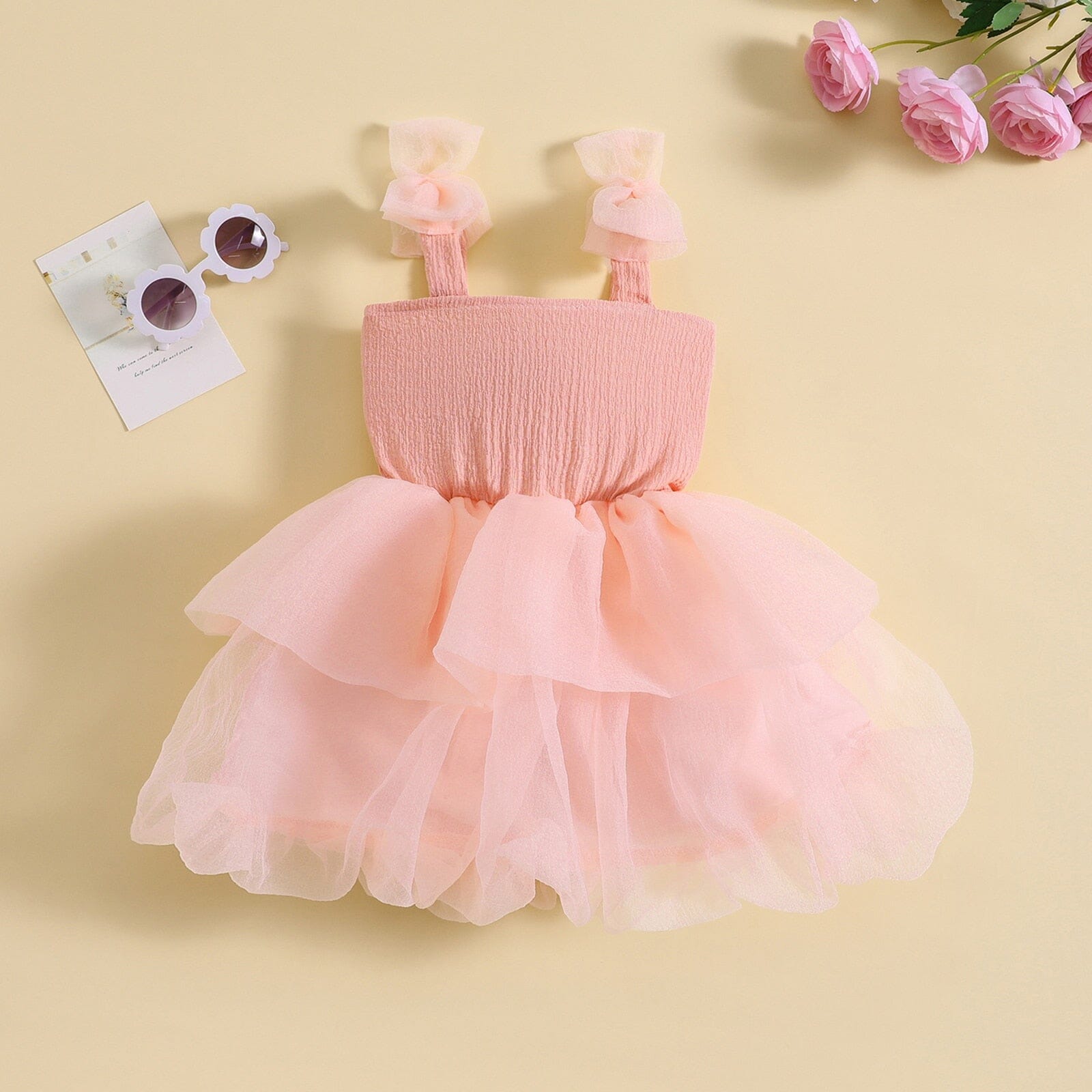 Vestido Infantil De Festa Tule Babados Loja Click Certo 