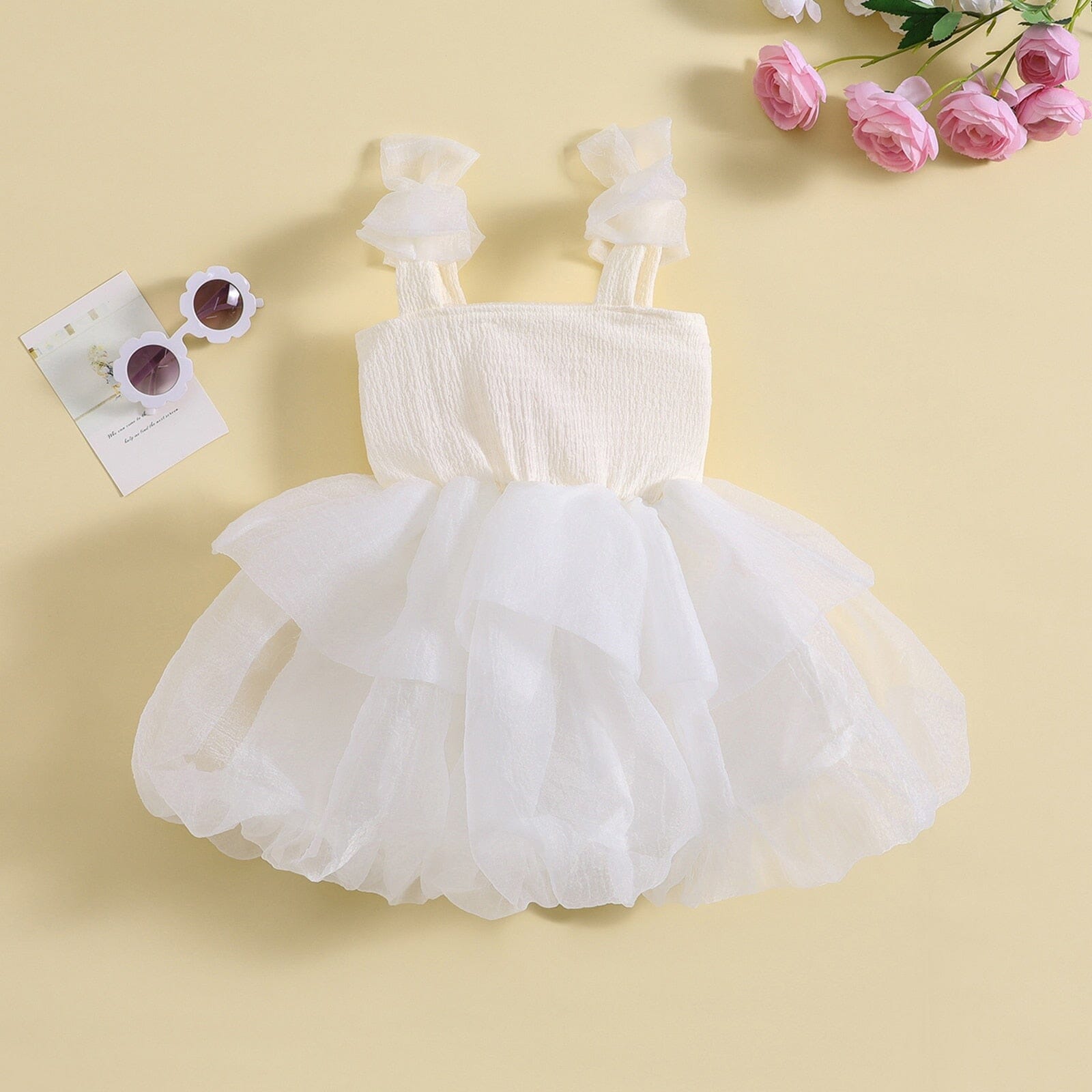 Vestido Infantil De Festa Tule Babados Loja Click Certo 