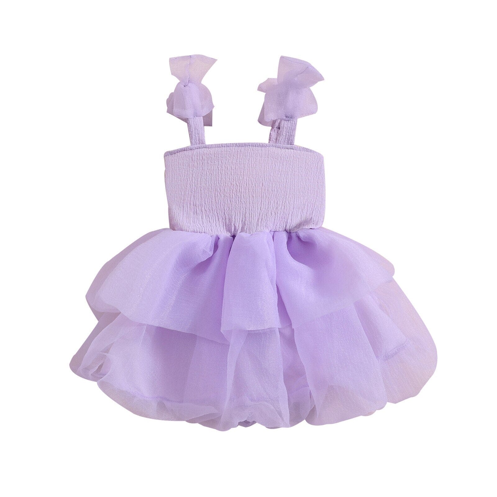 Vestido Infantil De Festa Tule Babados Loja Click Certo Roxco 6-12 Meses 