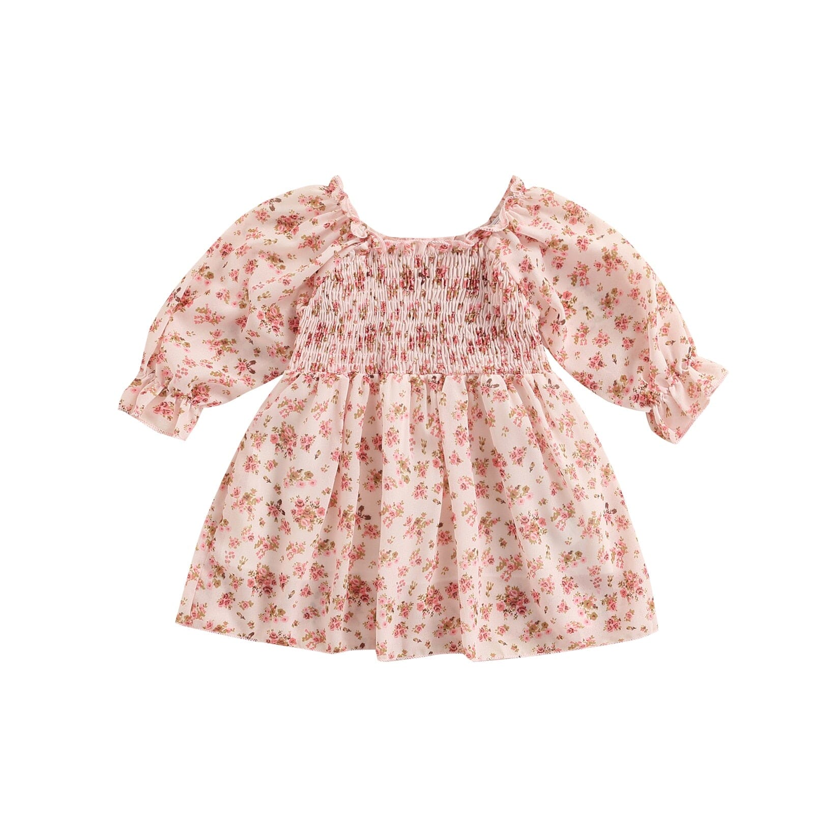 Vestido Infantil Elástico Floral Loja Click Certo 