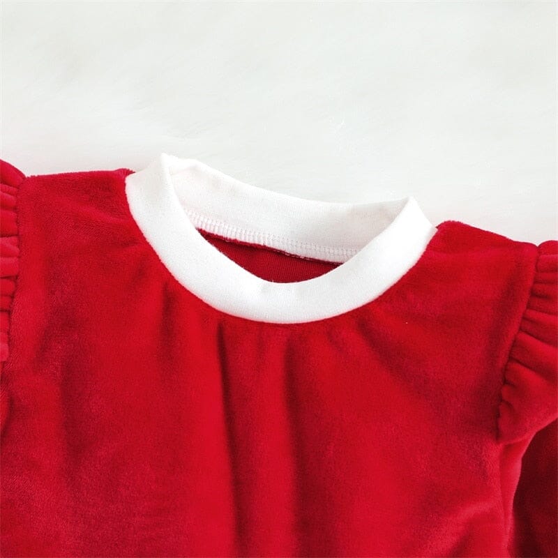 Vestido Infantil Feminino Mamãe Noel + Faixa 0 Loja Click Certo 