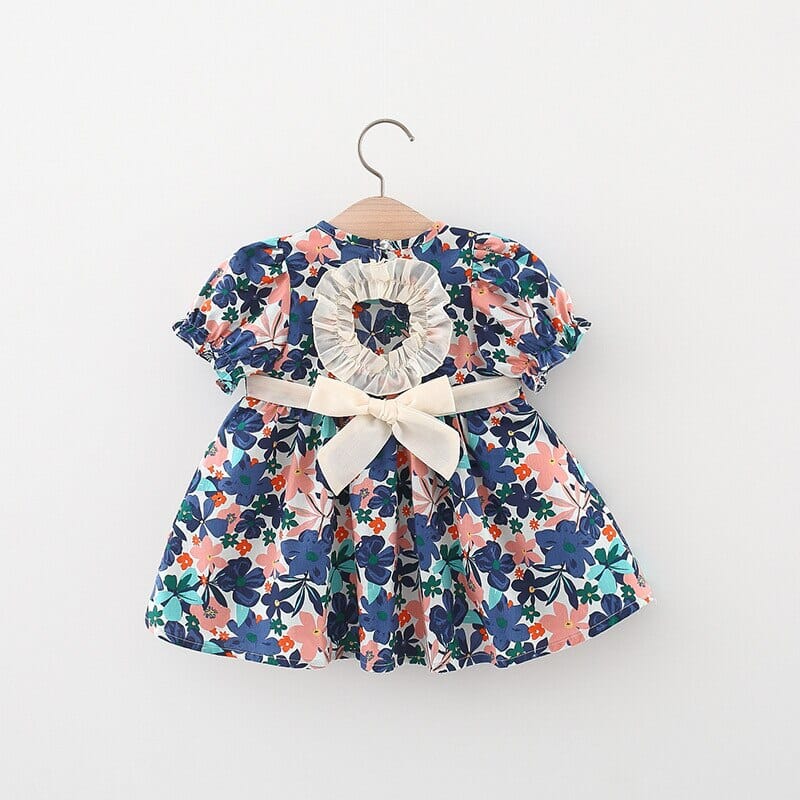 Vestido Infantil Floral e Laço Loja Click Certo 