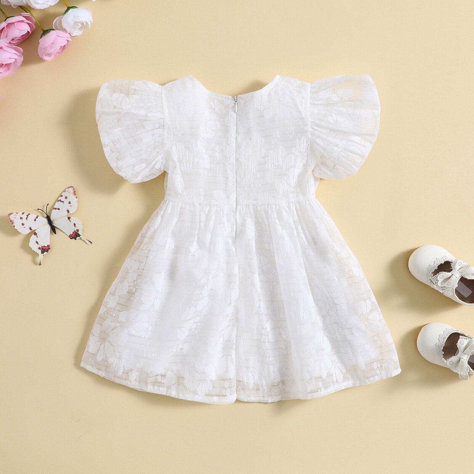 Vestido Infantil Floral Laçinho Loja Click Certo 