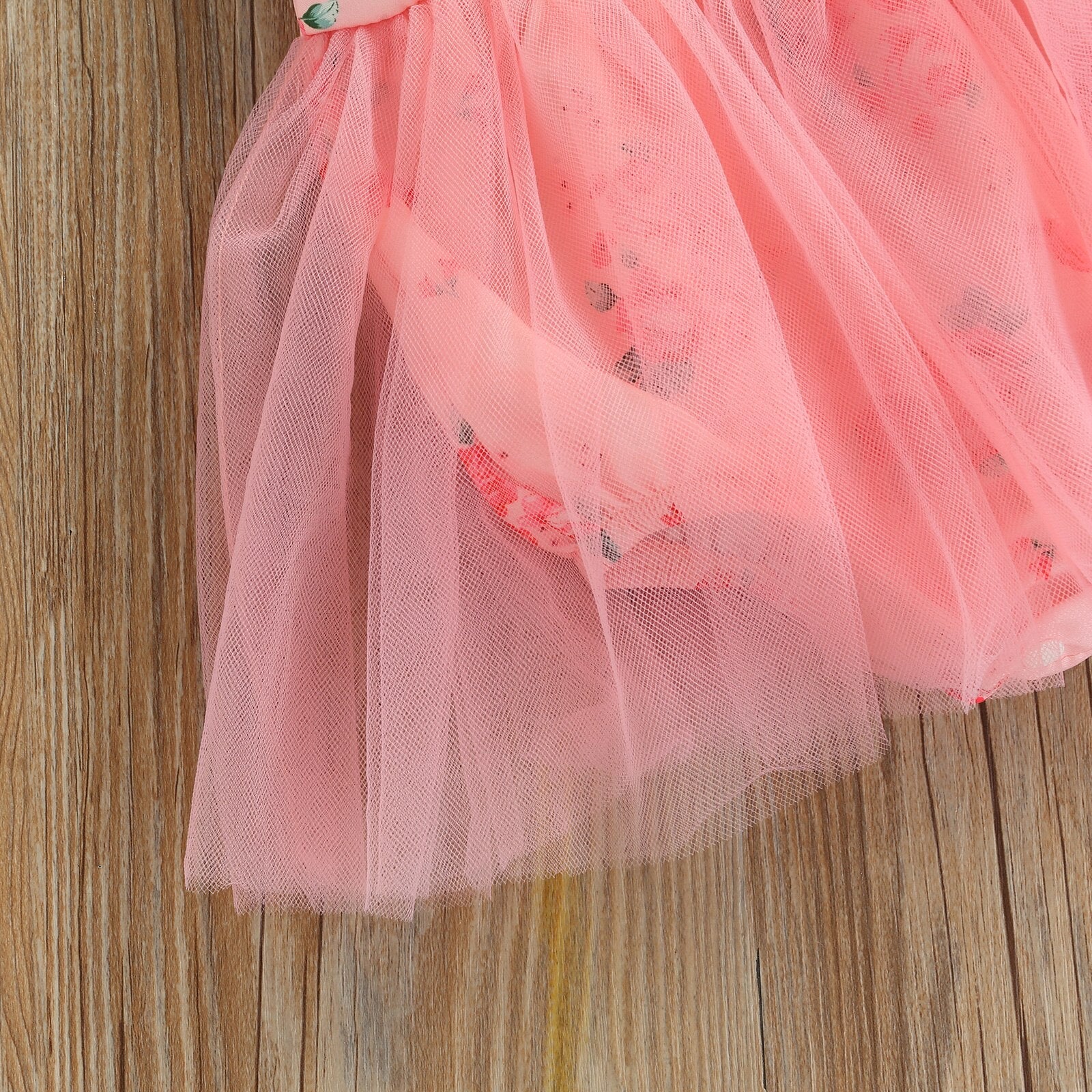 Vestido Infantil Flores e Tule + Tiara vestido Loja Click Certo 