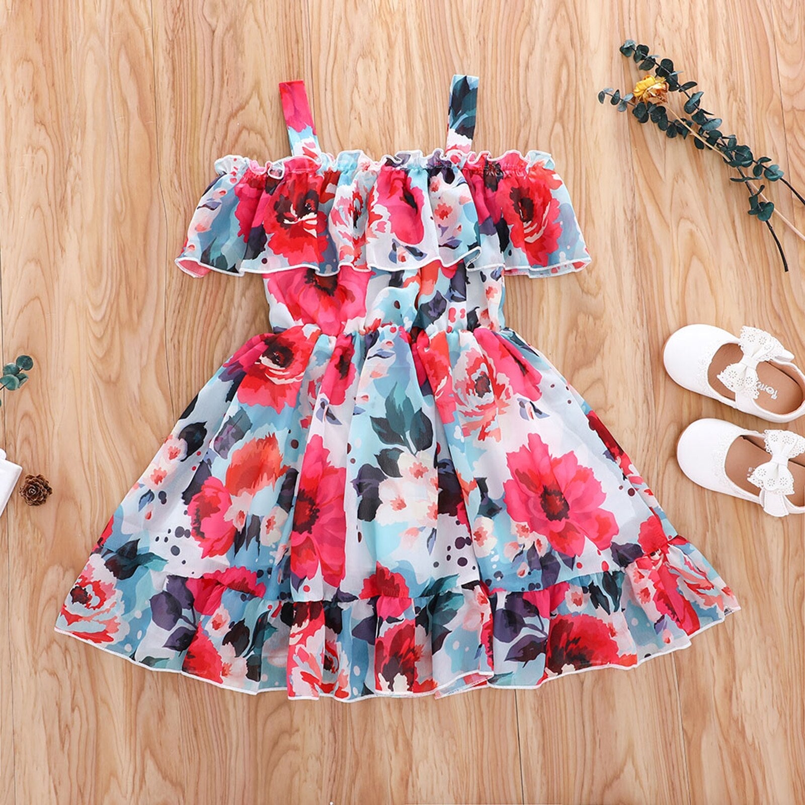 Vestido Infantil Florido vestido Loja Click Certo 