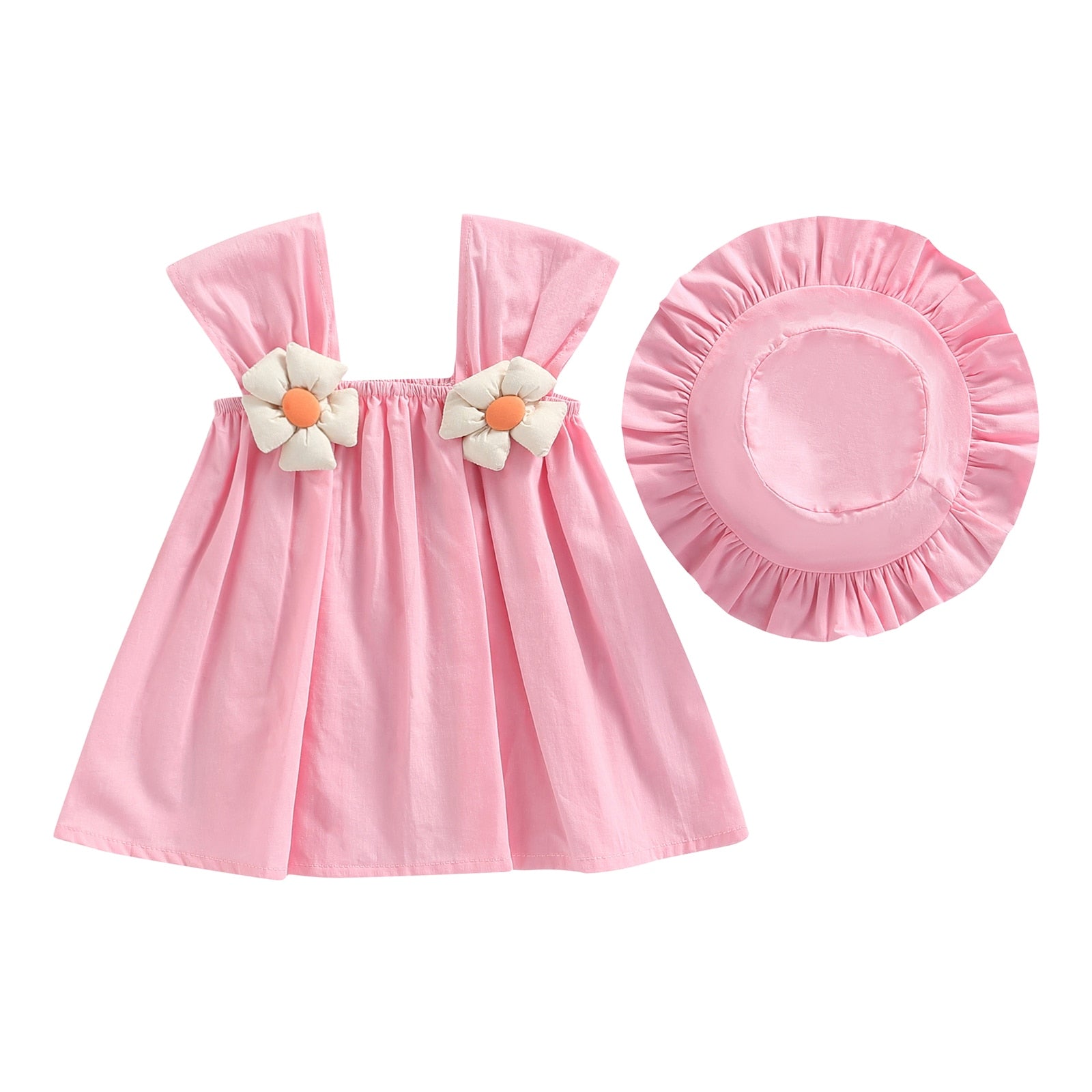 Vestido Infantil Florzinha + Chapéu vestido Loja Click Certo 