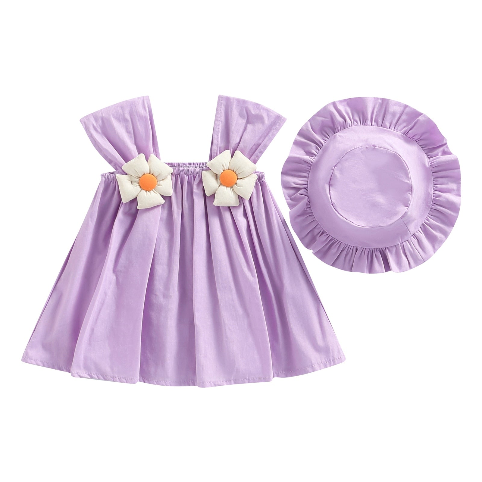 Vestido Infantil Florzinha + Chapéu vestido Loja Click Certo 