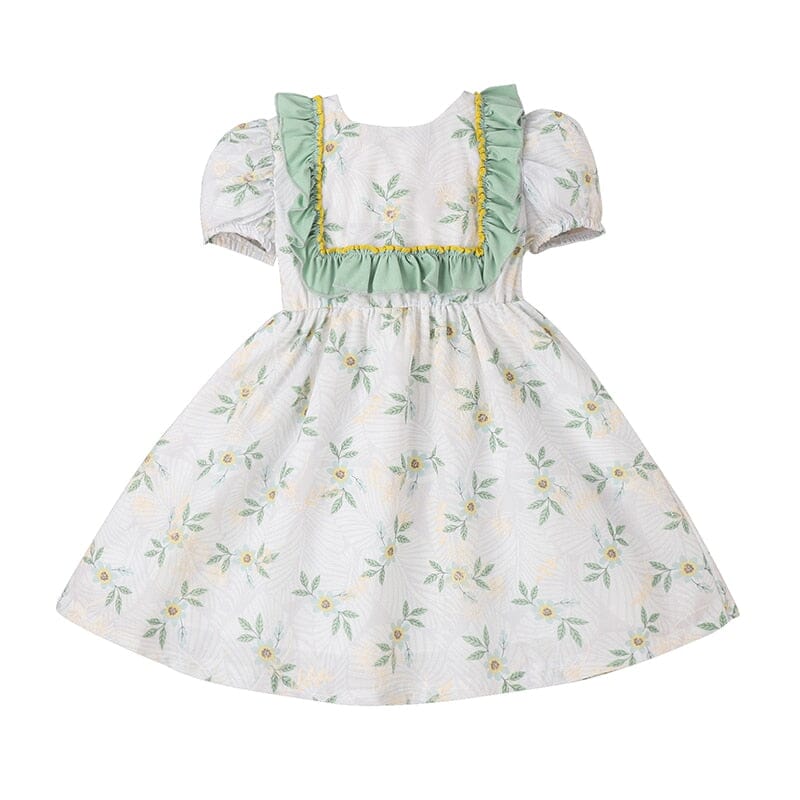 Vestido Infantil Folhas Loja Click Certo 3-4 Anos 