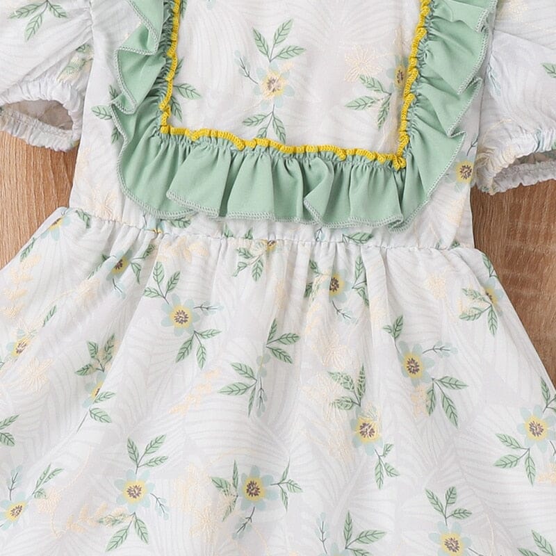 Vestido Infantil Folhas Loja Click Certo 