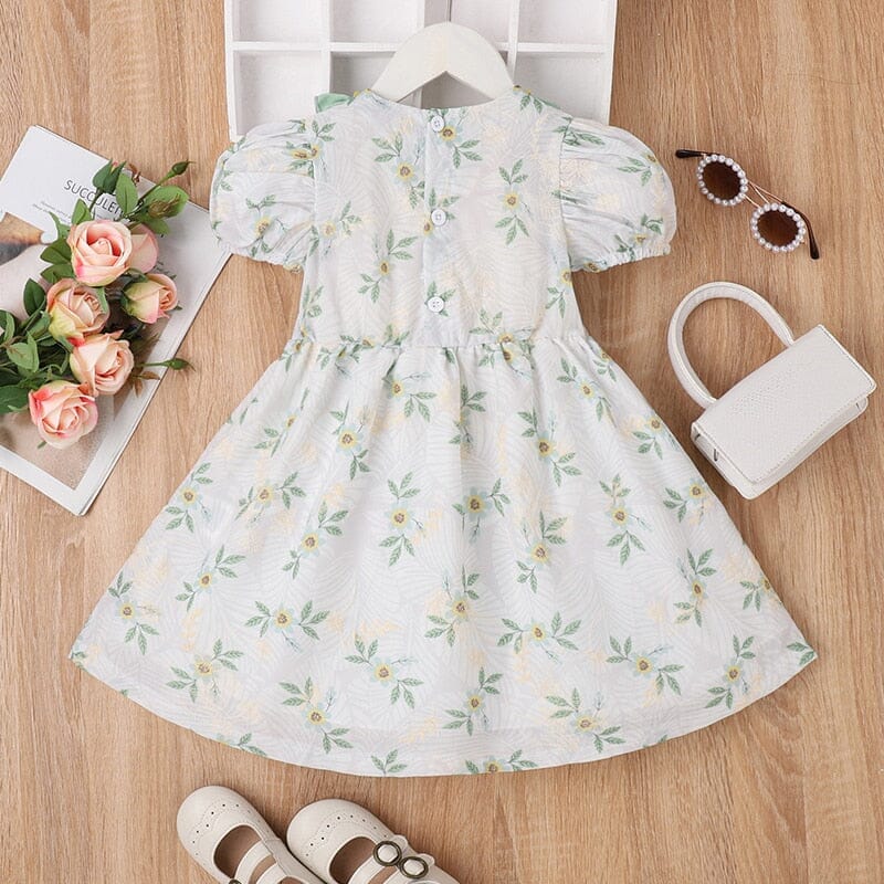 Vestido Infantil Folhas Loja Click Certo 