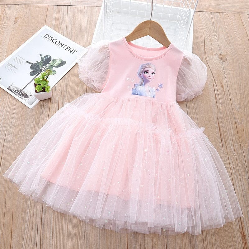 Vestido Infantil Frozen Loja Click Certo Rosa 1-2 Anos 