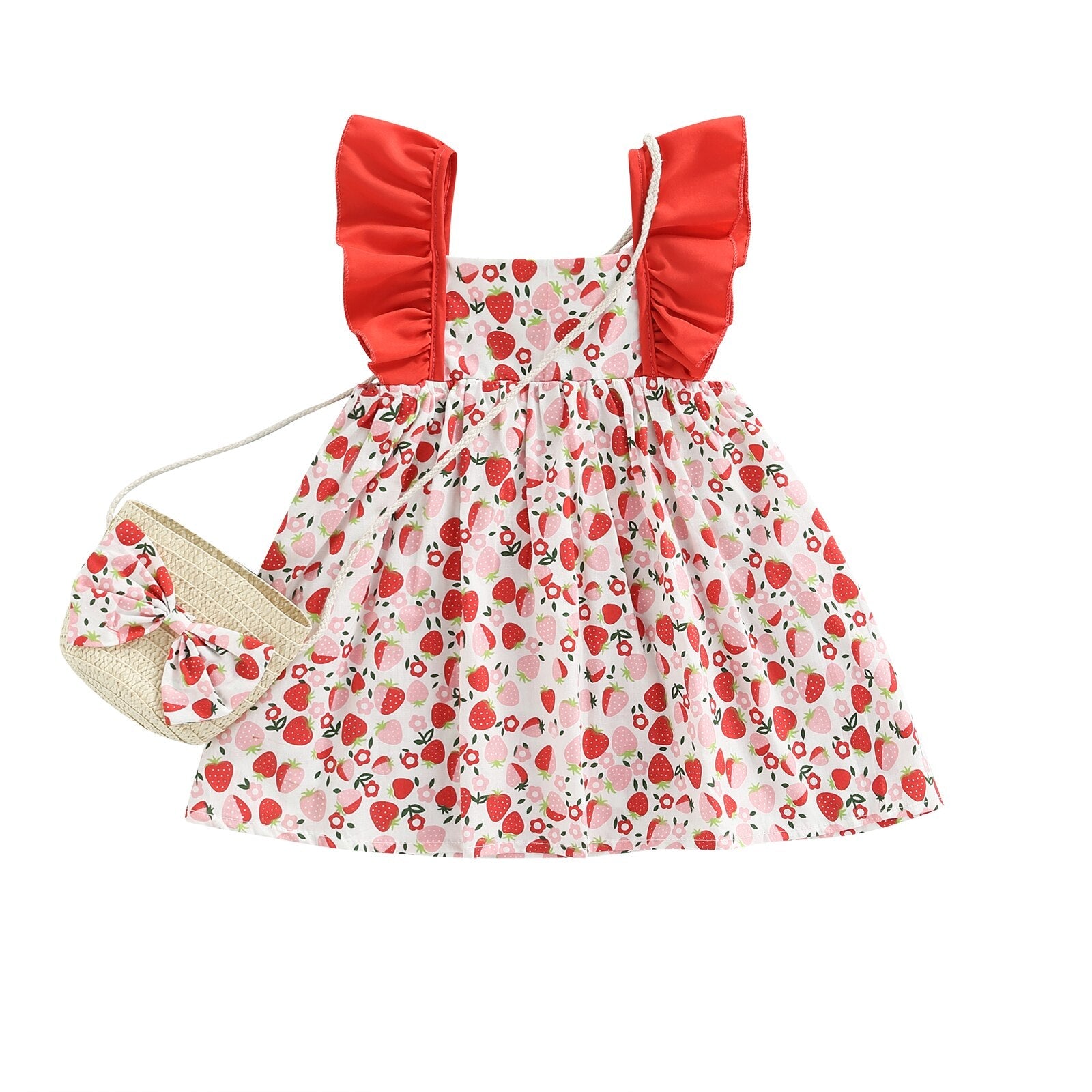 Vestido Infantil Fruta + Bolsinha vestido Loja Click Certo 