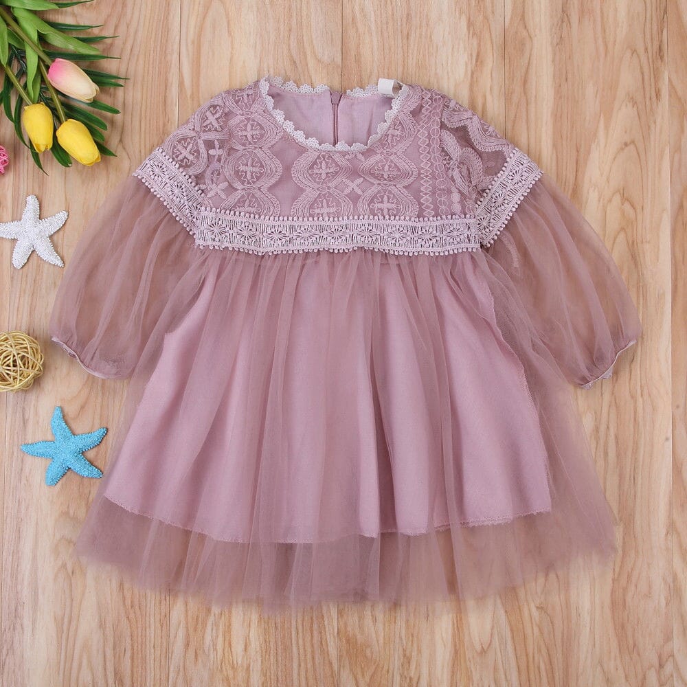 Vestido Infantil Gola Belíssima Loja Click Certo Rosa 18-24 Meses 