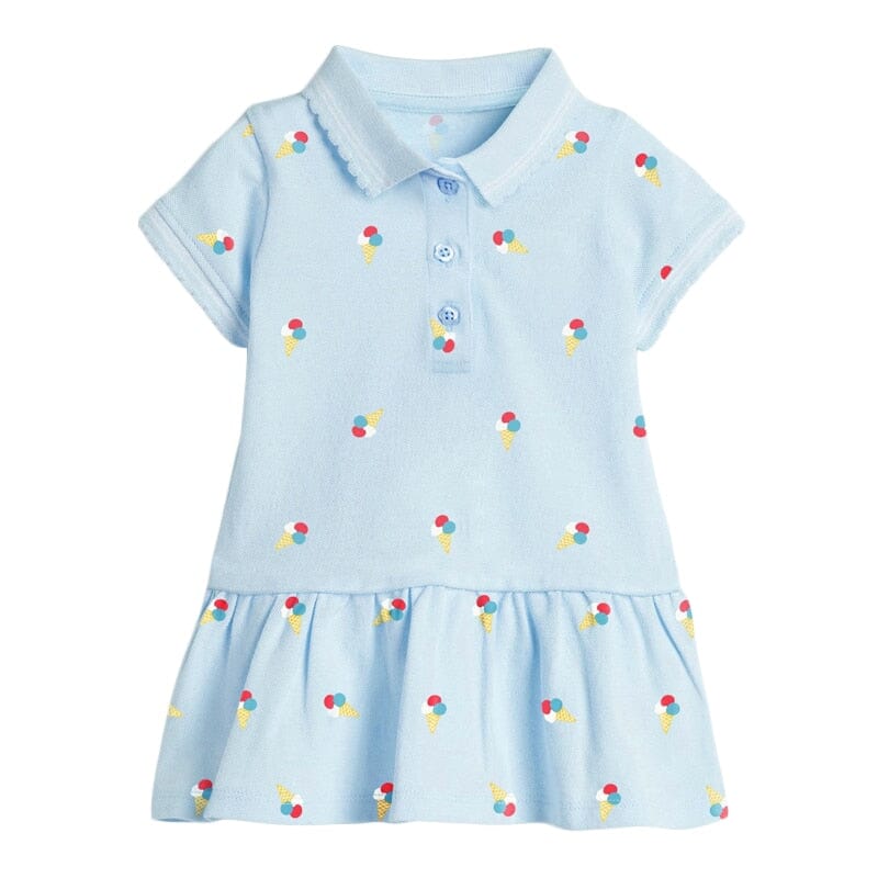 Vestido Infantil Golinha e Botões 0 Loja Click Certo 