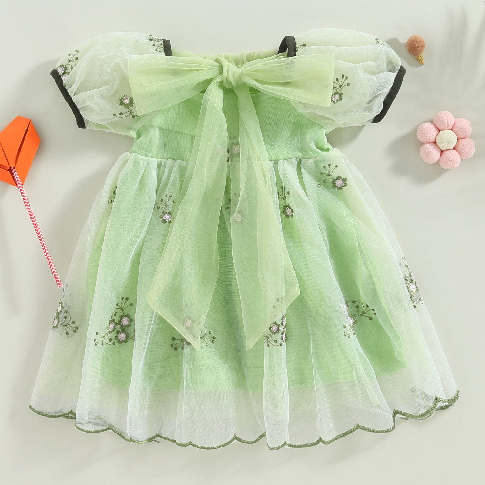 Vestido Infantil Jardim e Borboletas Loja Click Certo 