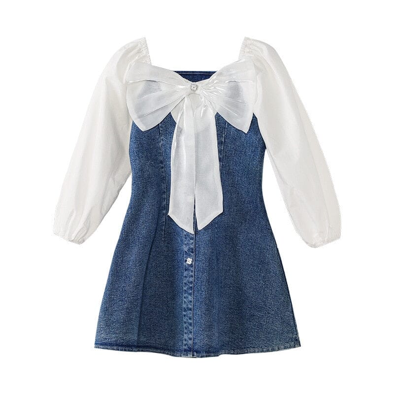 Vestido Infantil Jeans Clássico Chique Loja Click Certo 