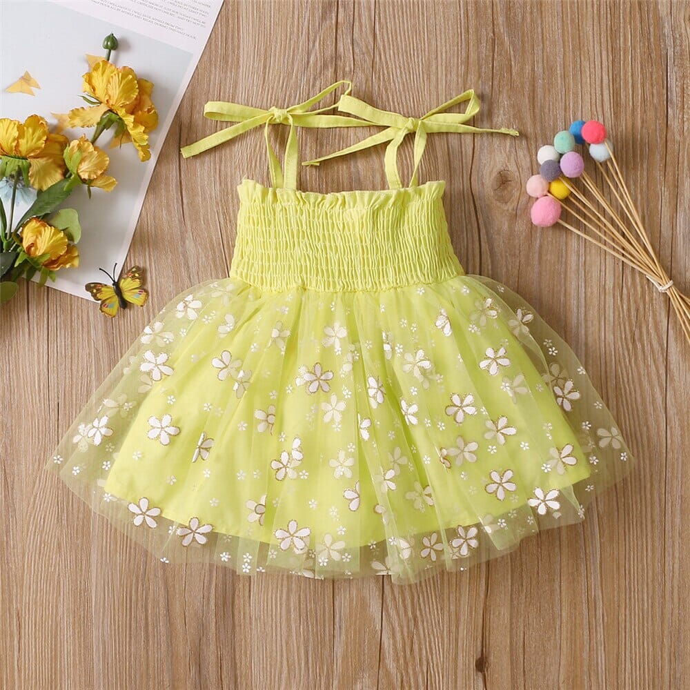 Vestido Infantil Lacinho e Flor Loja Click Certo 