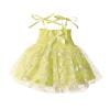 Vestido Infantil Lacinho e Flor Loja Click Certo Amarelo 0-6 Meses 