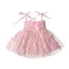 Vestido Infantil Lacinho e Flor Loja Click Certo Rosa 0-6 Meses 