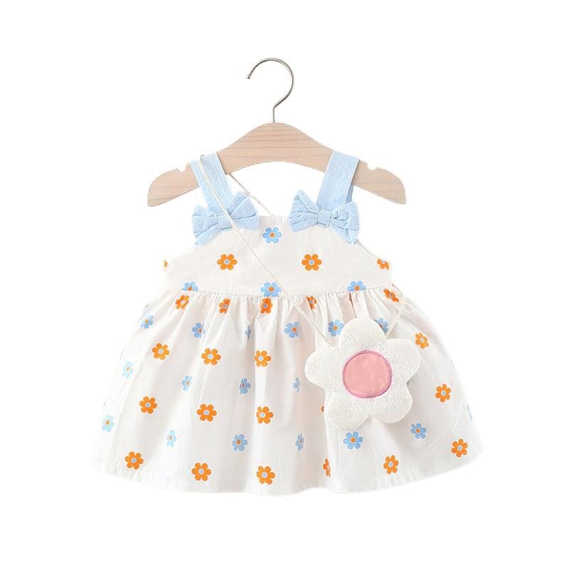 Vestido Infantil Lacinhos e Florzinha Loja Click Certo 