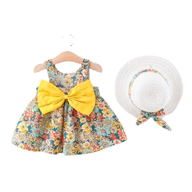 Vestido Infantil Laço+ Chapéu vestido Loja Click Certo 