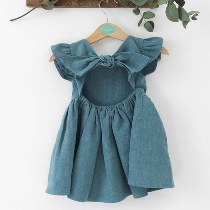 Vestido com sale laço atras infantil