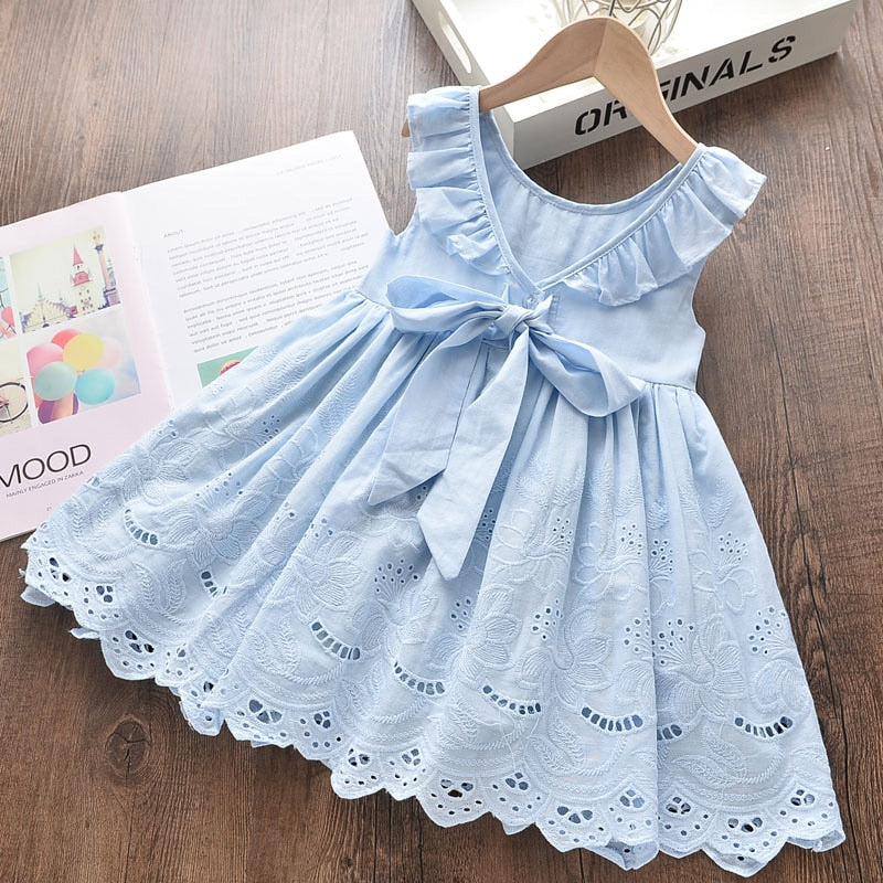Vestido Infantil Lese vestido Loja Click Certo Azul 1-2 Anos 