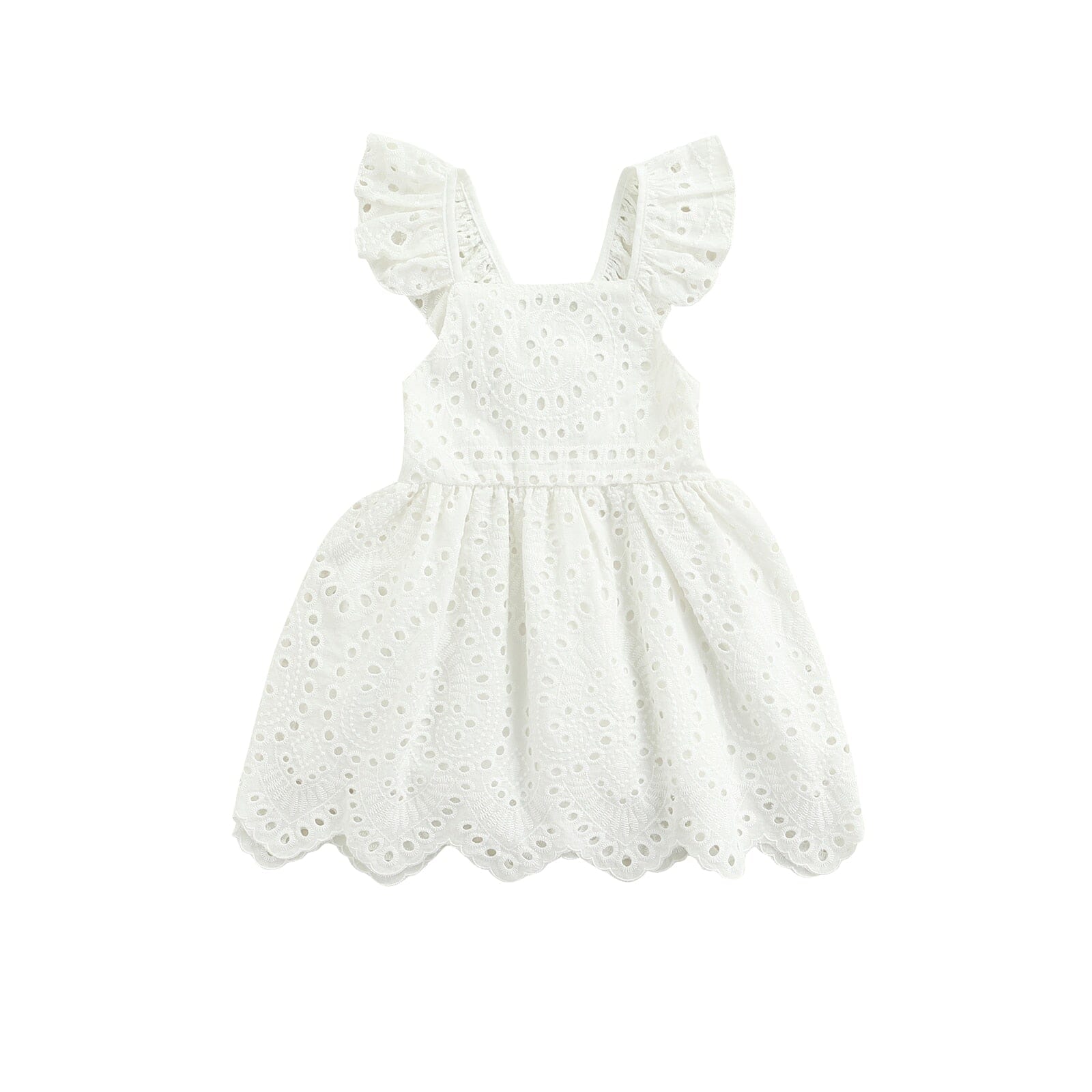 Vestido Infantil Lese vestido Loja Click Certo Branco 2-3 Anos 54cm 