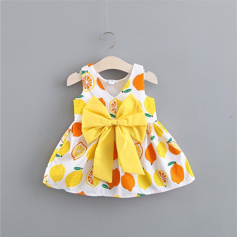 Vestido Infantil Limãozinho vestido Loja Click Certo Amarelo 4-6 Meses 